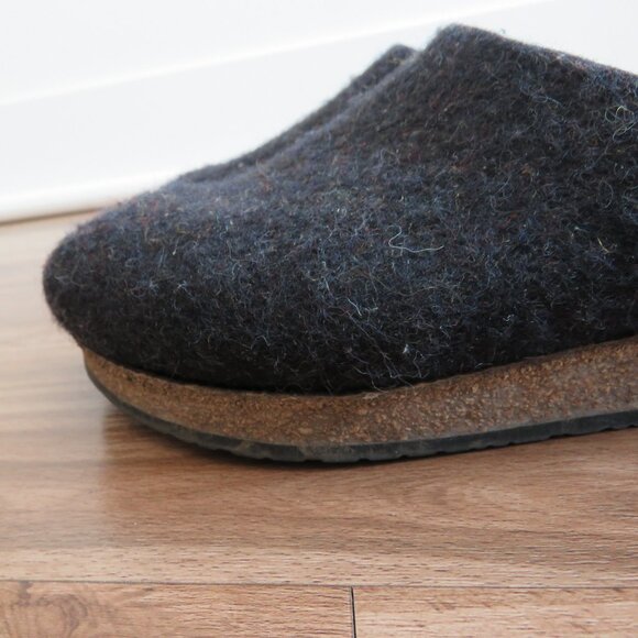 STEGMANN Essenz Wool Slip On Clog Mule Indoor Slippers in Graphite - US 7 - Picture 9 of 12